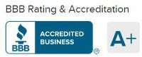 BBB Accredited Business, A+ rating